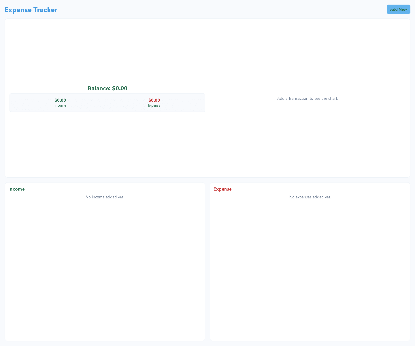 Expense Tracker full-page screenshot