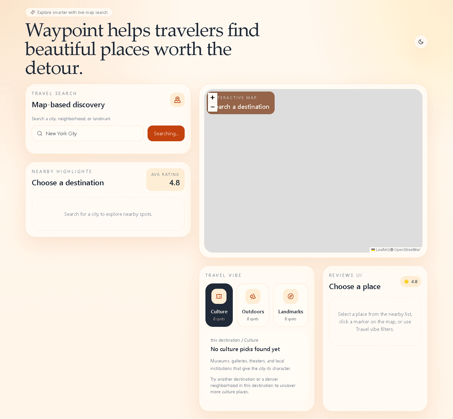 Waypoint Travel Map full-page screenshot